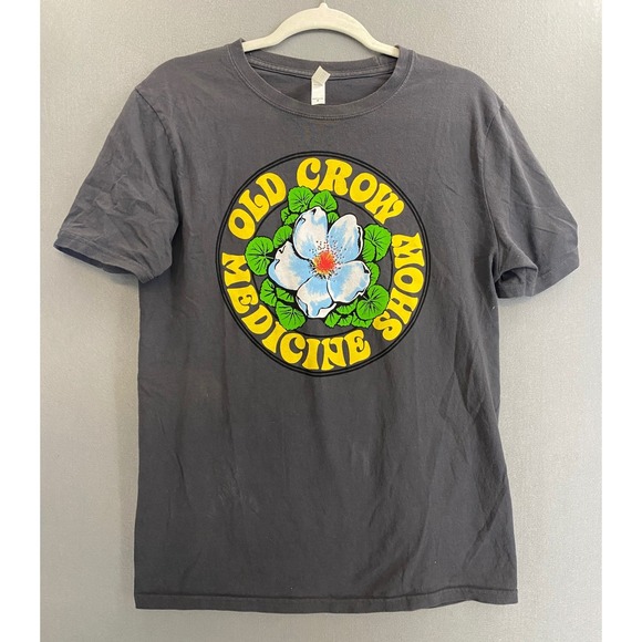 Old Crow Medicine Show Other - Old Crow Medicine Show Band Tshirt Gray Graphic Flower T-Shirt Mens/Unisex small